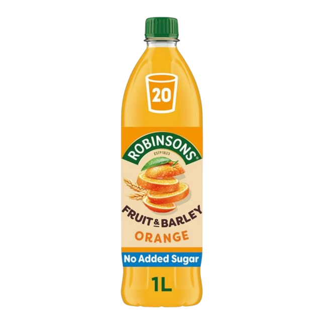 ROBINSONS Fruit & Barley Orange Squash 1L (Case 12)