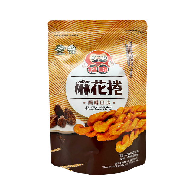 Fuwei - Handmade Twisted Dough Sticks (Brown Sugar) 200g (Case 30)