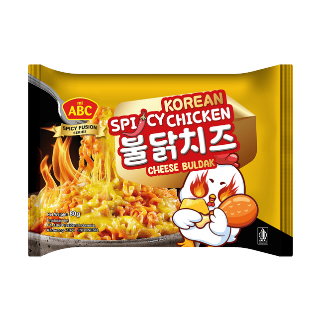 ABC Instant Noodle (Fried/Mie Goreng) Cheese Buldak 80g (Case 40)