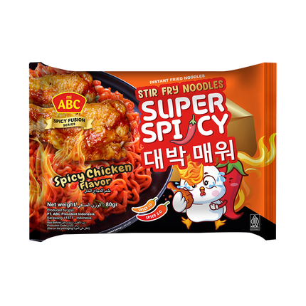 ABC Instant Noodle (Fried/Mie Goreng) Spicy Chicken 80g (Case 40)