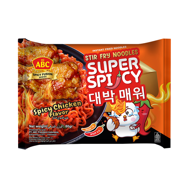ABC Instant Noodle (Fried/Mie Goreng) Spicy Chicken 80g (Case 40)