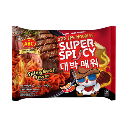 ABC Instant Noodle (Fried/Mie Goreng) Spicy Beef 80g (Case 40)