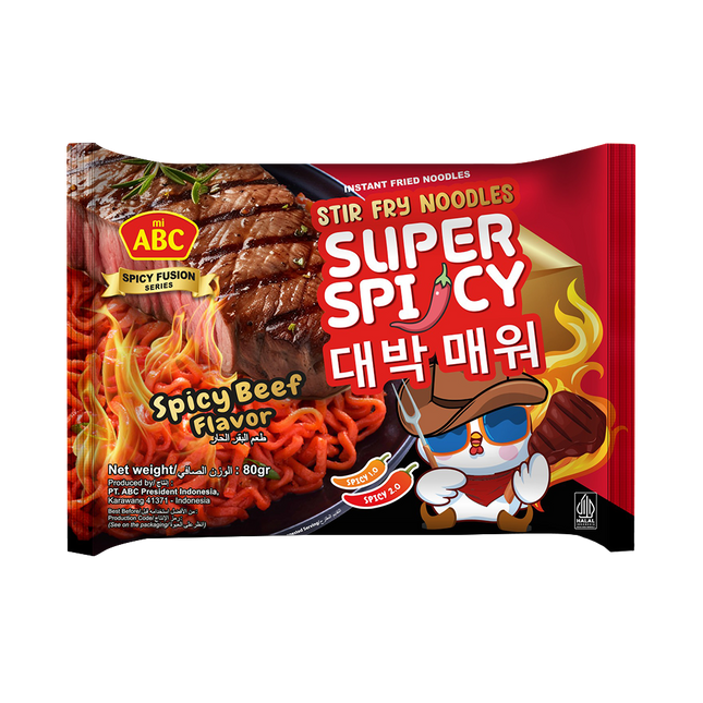 ABC Instant Noodle (Fried/Mie Goreng) Spicy Beef 80g (Case 40)