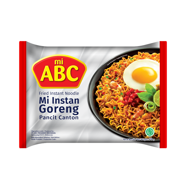 ABC Instant Noodle (Fried/Mie Goreng) Original (Chicken) 70g (Case 40)