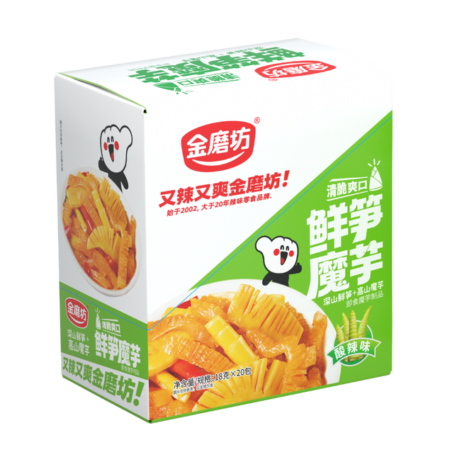GOLDEN MILL Konjac With Bamboo Shoots - Hot & Sour 18g (Case 400)