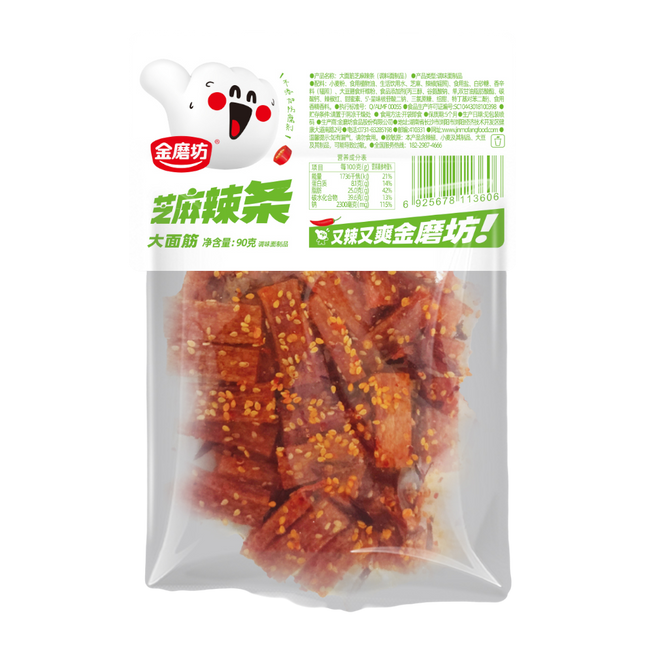 GOLDEN MILL Latiao Gluten Strips - Sesame 90g (Case 60)