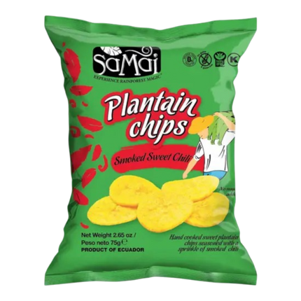 SAMAI Plantain Chips Smoked Sweet Chilli 75g (Case 6)