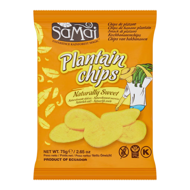 SAMAI Plantain Chips Naturally Sweet 75g (Case 6)
