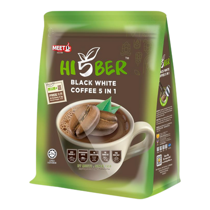 MEETU Hi5ber Black White Coffee 5in1 300g (Case 24)