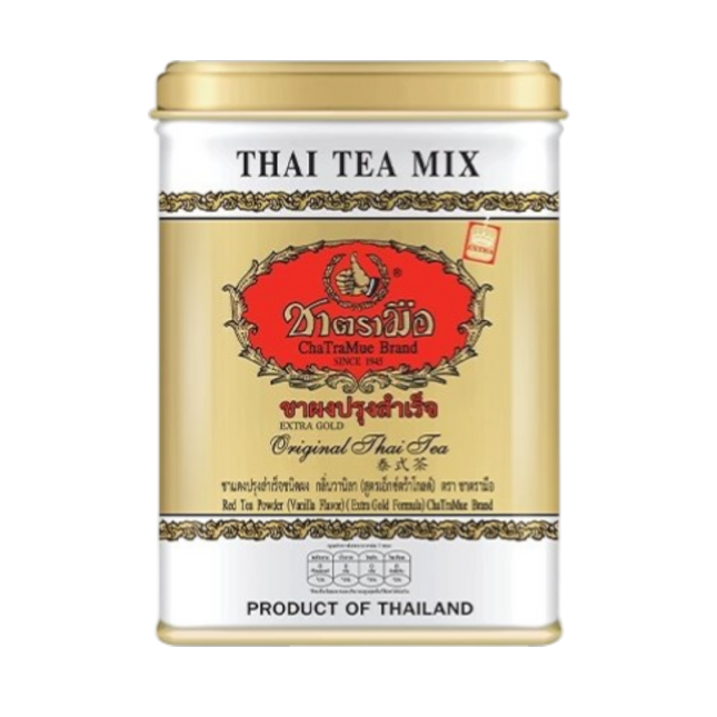CHATRAMUE Canned Thai Tea Mix - Extra Gold (50 sachets) 125g (Case 24)