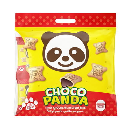 CHOCO PANDA Biscuit Filled with Cream - Chocolate (12pcs) 180g (dozen pack) (Case 12)