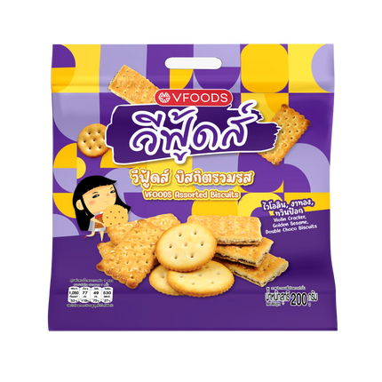 VFOODS Assorted Biscuits 200g  (Case 12)