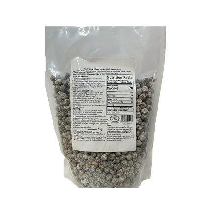 WU FU YUAN Instant Tapioca Pearls - Black Sugar 1kg (Case 18)