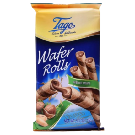 TAGO Roll Wafers Hazelnut 150g (Case 12)