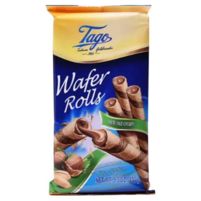 TAGO Roll Wafers Hazelnut 150g (Case 12)