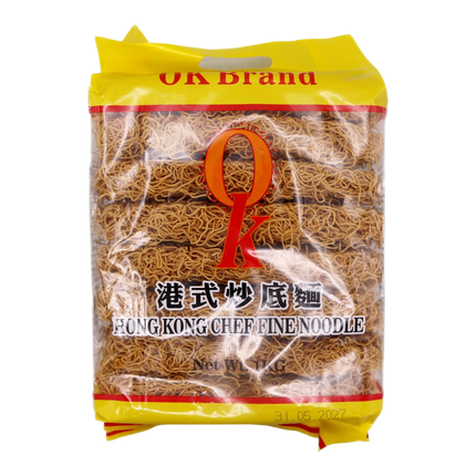 OK Brand HK Chef Fine Noodle 1kg (Case 9)