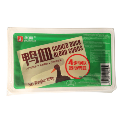 HUA YING Cooked Duck Blood Curds 300g (Case 20)