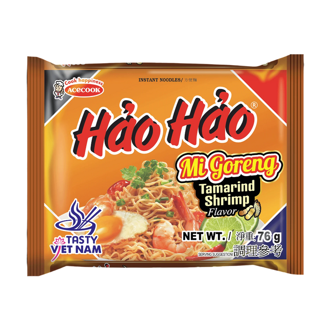 HAO HAO Mie Goreng Tamarind Shrimp Flavor 75g (Case 30)