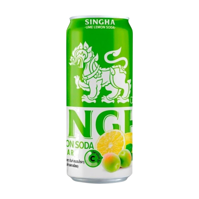 SINGHA Soda Water - Dark Green Plum Lemon 330ml (Case 24)