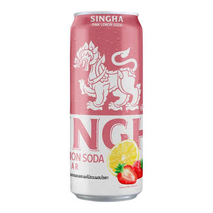 SINGHA Soda Water - Pink Lemon 330ml (Case 24)