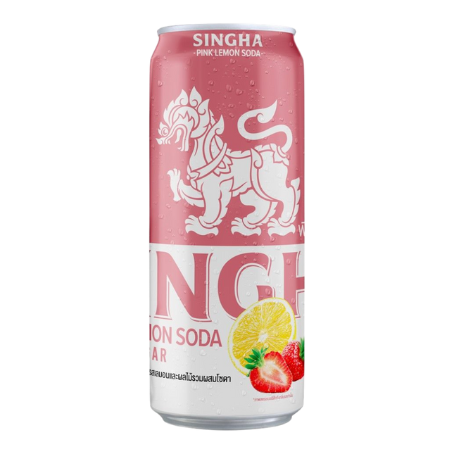 SINGHA Soda Water - Pink Lemon 330ml (Case 24)
