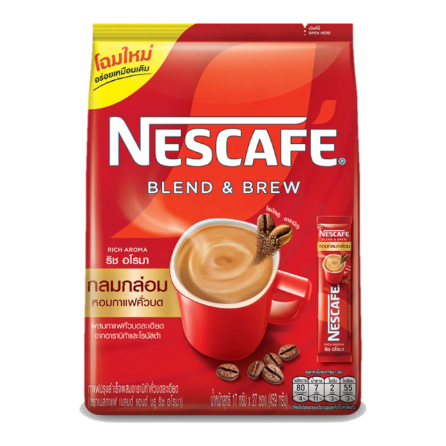 NESCAFE BLEND & BREW Rich Aroma (27 sachets) 432g (Case 24)