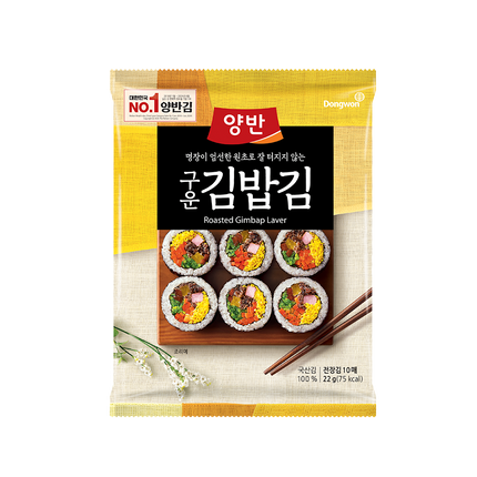 DONGWON Roasted Seaweed Sheets for Kimbap 22g (Case 30)