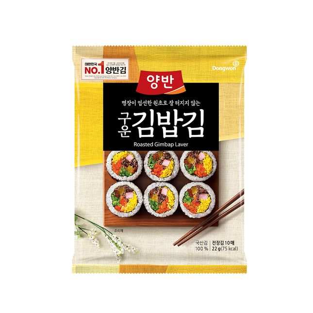 DONGWON Roasted Seaweed Sheets for Kimbap 22g (Case 30)