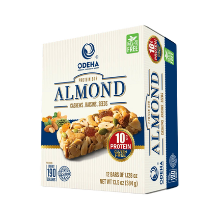 ODEHA Almonds Bar - Almonds, Cashews and Raisins (32Gr x 12 Bars) x 24 (Case 288)