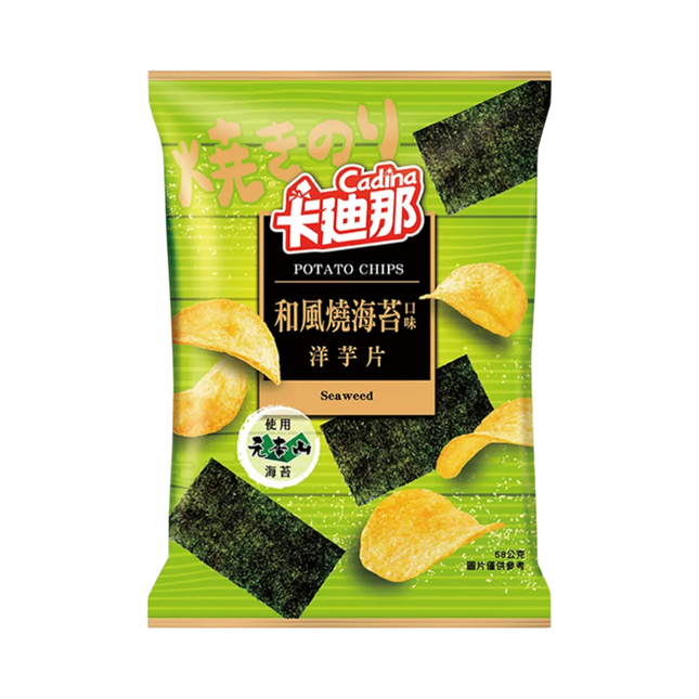 Lian Hwa-Cadina Potato Chips (Japanese Seaweed Flavor) 58g (Case 12)