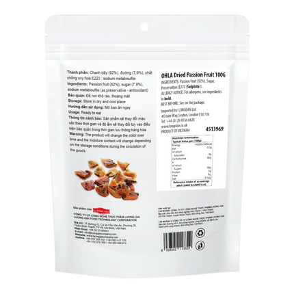 OHLA Dried Passion Fruit 100G (Case 35)