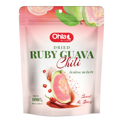 OHLA Dried Spicy Pink Guava Strings 100G (Case 35)