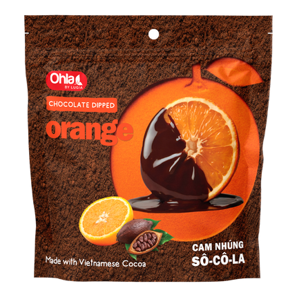 OHLA Chocolate Dip Orange Bag 150G (Case 20)