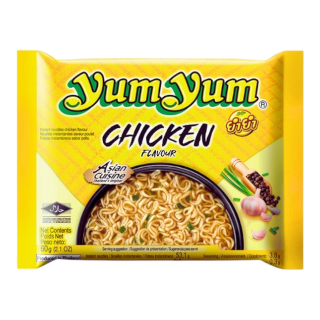 YUM YUM Chicken Flavour Noodles 60g (Case 10)