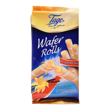 TAGO Wafer Rolls - Vanilla 150g (Case 12)