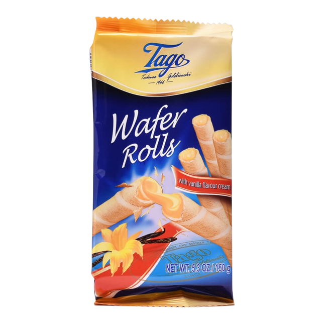 TAGO Wafer Rolls - Vanilla 150g (Case 12)