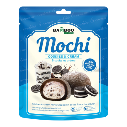 Bamboo House Cookie & Cream Flavor Mochi 180g (Case 20)