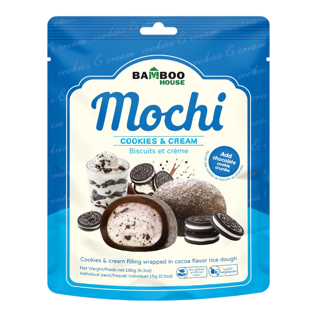 Bamboo House Cookie & Cream Flavor Mochi 180g (Case 20)