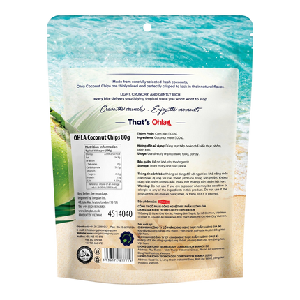 OHLA Coconut Chips 80g (Case 25)