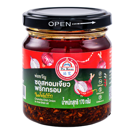 POR KWAN Crunchy Chili Onion in Rice Barn Oil Sauce 170g (Case 24)