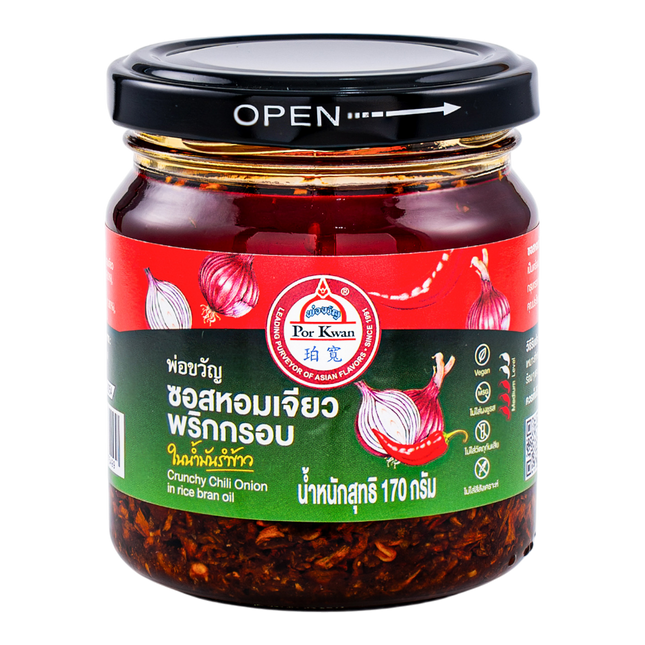 POR KWAN Crunchy Chili Onion in Rice Barn Oil Sauce 170g (Case 24)