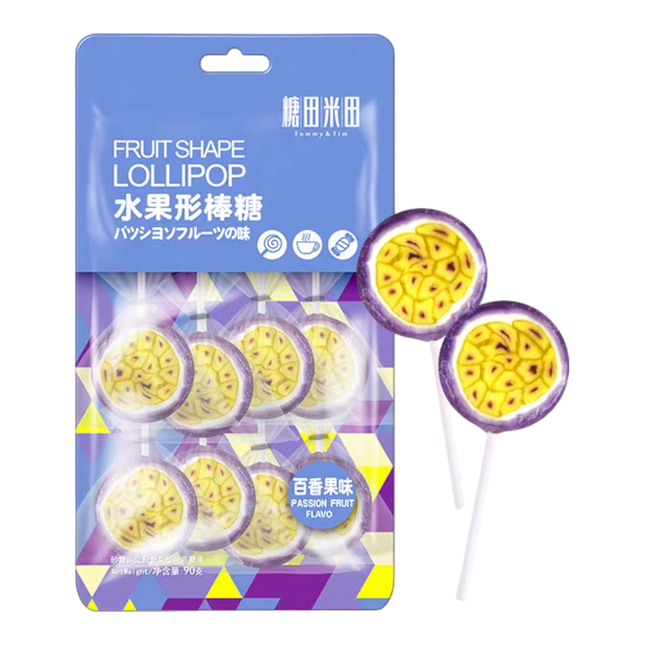 TOMMY & TIM Coffee Fruit-shaped Lolipop - Passion Fruit 90g (Case 30)