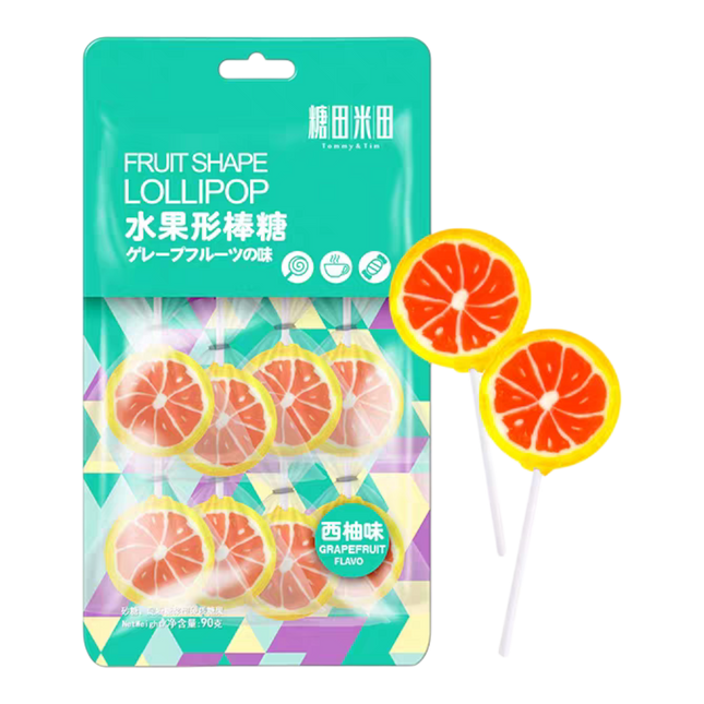TOMMY & TIM Coffee Fruit-shaped Lolipop - Grapefruit 90g (Case 30)
