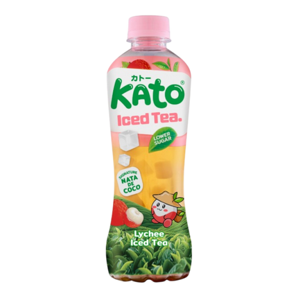 KATO Nata De Coco Drink Lychee Flavour Ice Tea 350ml (Case 24)