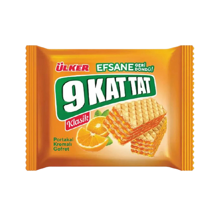 ULKER 9 Kat Tat Orange Wafer 39g (Case 24)