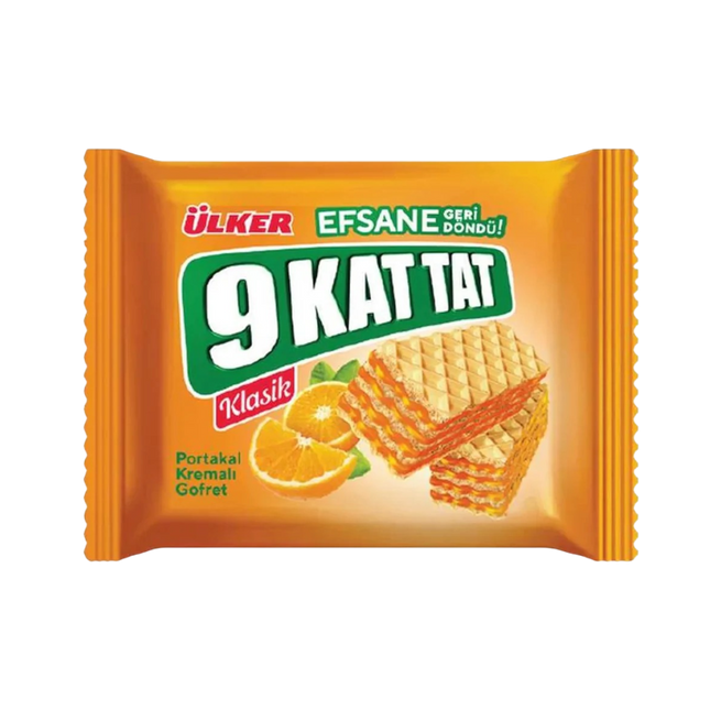 ULKER 9 Kat Tat Orange Wafer 39g (Case 24)