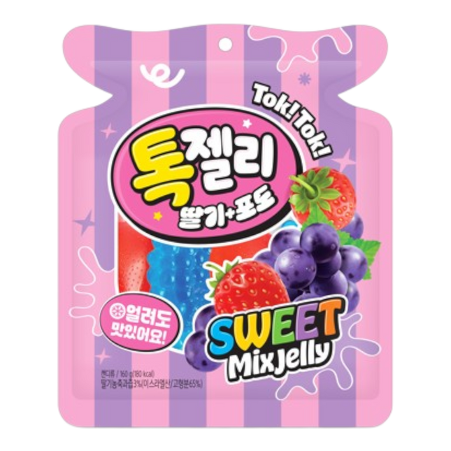GUNYOUNG Tok Jelly Strawberry & Grape Flavor  160g (Case 48)