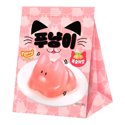 GSR Cat Shape Pudding Jelly Peach 90g (Case 72)