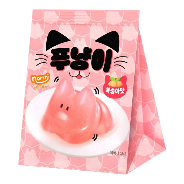 GSR Cat Shape Pudding Jelly Peach 90g (Case 72)