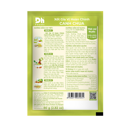 DH Soup Base For Vietnamese Tamarind Sour Soup 80g (Case 120)